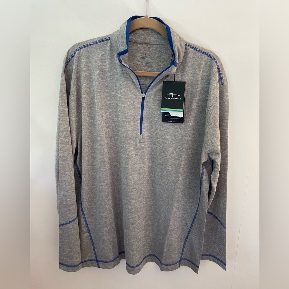 Page & Tuttle 1/4 Zip Pull Over NWT size large
